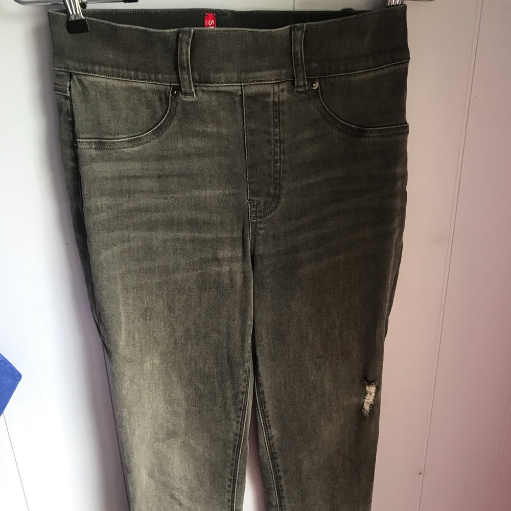 SPANX Gunmetal Full Length Jeggings